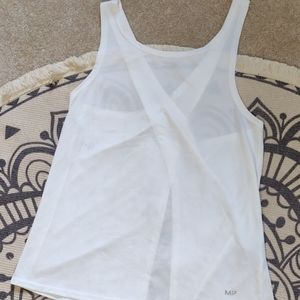 Cross back flowy tank top